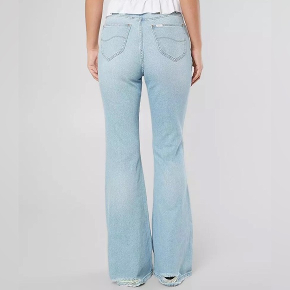 Lee Light Blue High-Rise Flare Jeans 25 - Picture 3 of 15